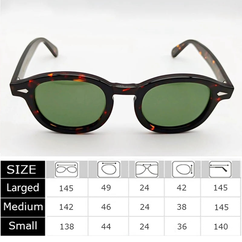 Sun Glasses Man Johnny Depp Lemtosh Polarized Sunglasses Woman Luxury Brand Vintage Acetate Frame Green Driver Shade