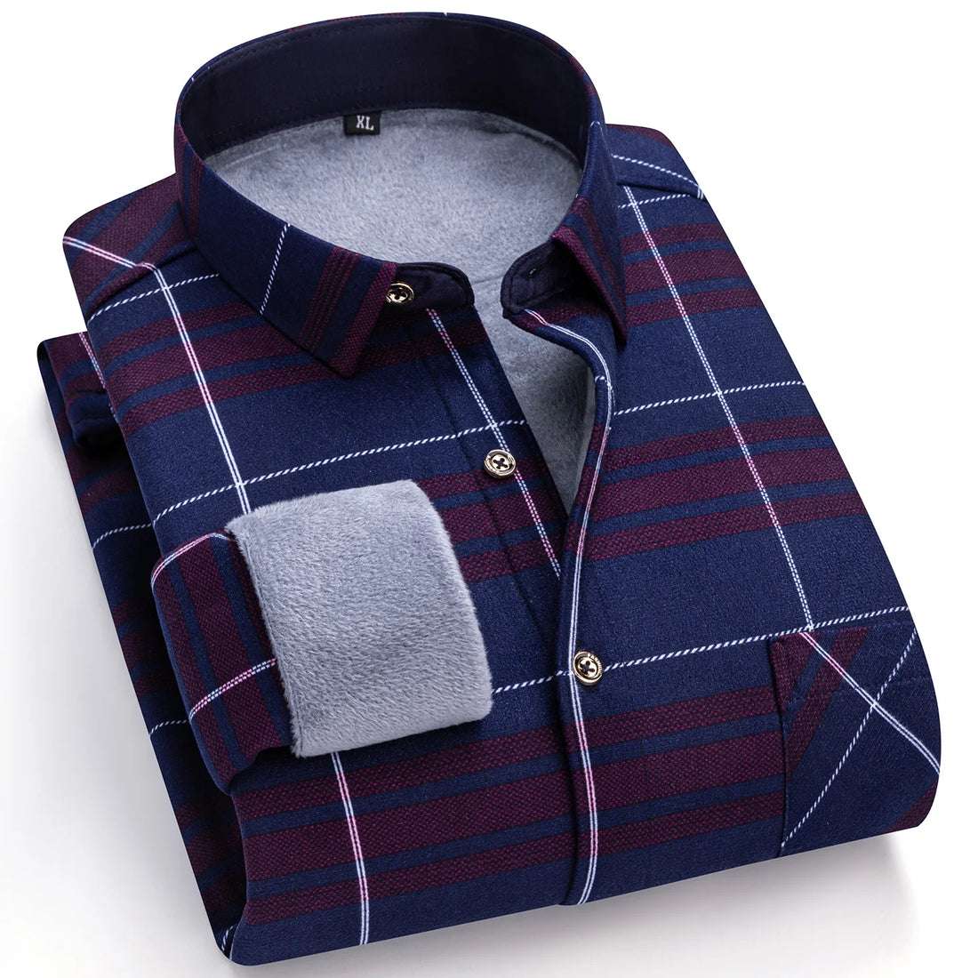 Winter Warm Men's Plaid Shirts Thickened Flannel Casual Menswear Long Sleeve Plus Size Office Workwear Casual Male Check Shirts