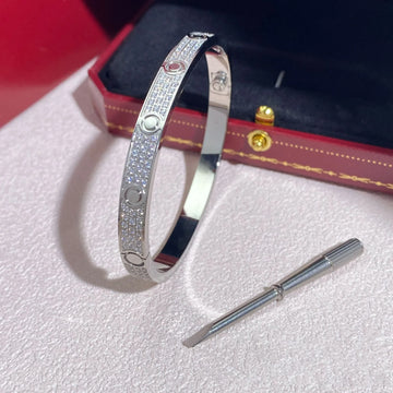 Titanium Steel Bracelet Couple's Bracelet 18K Gold Plated Non-Fading Diamond Embedded Screwdriver Ring Jewelry Accessories