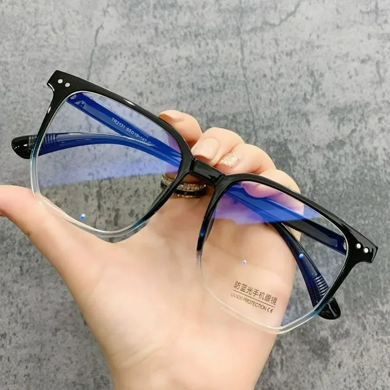 New Vintage Suqare Transparent Computer Glasses Frame for Women Men Anti Blue Light Eyewear Blocking Glasses Optical Spectacle