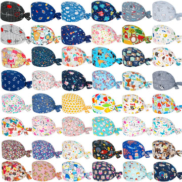 Unisex Soft Scrub Cap Cartoon Printing Scrubs Hat for women surgicals hat women's and men operating room hat Nursing accessories