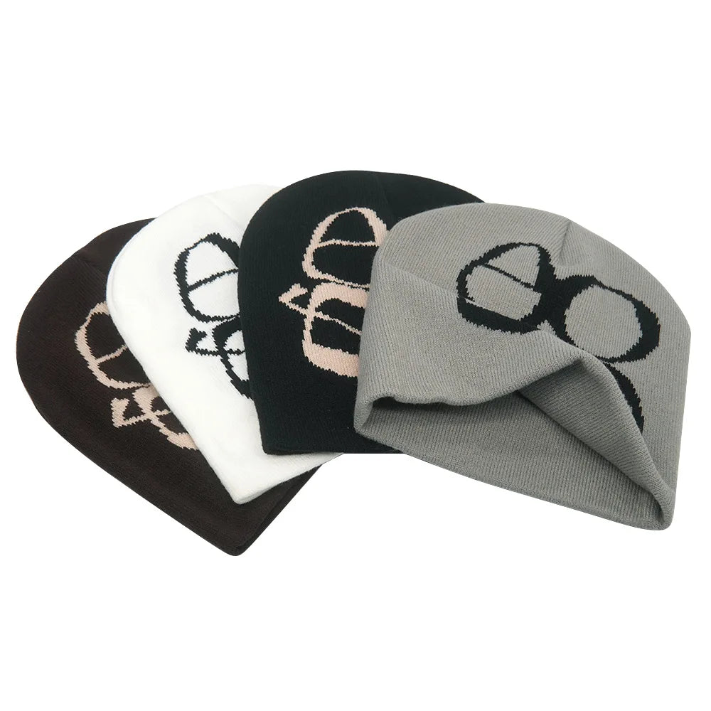 Fashion Print Y2K Knitted Hat Winter Warm Beanies Hats Skullies Beanie Cargo Cap Men Women Kanye Female Outdoor Gorras Hombre