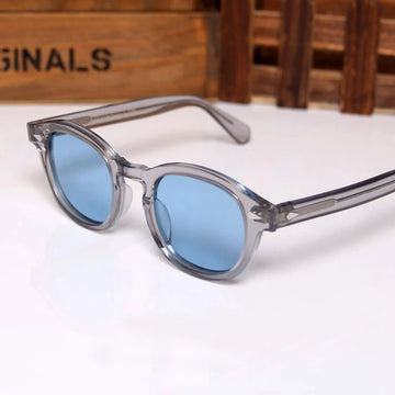 Lemtosh Sunglasses Man Johnny Depp Polarized Sun Glasses Blue Lens Woman Luxury Brand Vintage Acetate Frame Driver's Shade
