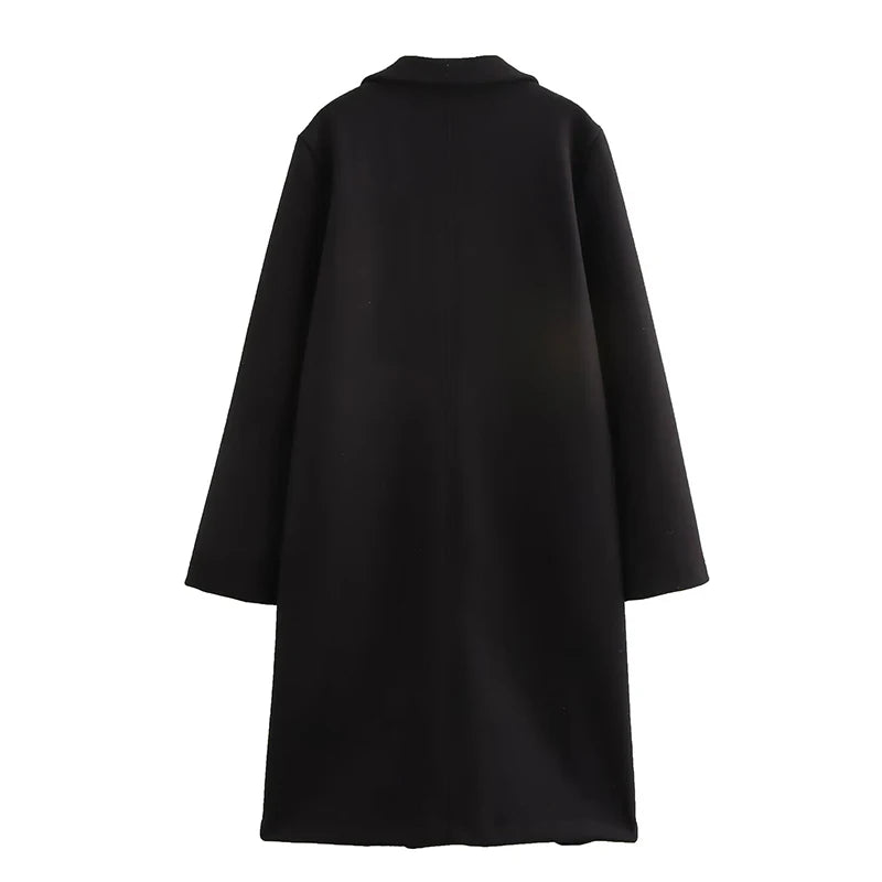 New Fashion Soft Coat Women's Autumn Winter Jacket One Button Versatile Vintage Long Sleeve Casual Commute Overcoat Outerwear