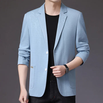 High-end autumn casual suits for men, fashionable, cool and fitted suit jackets for young and middle-aged men in the morning