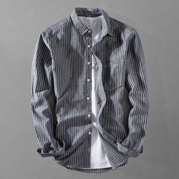 High-quality men's fashionable, cool and versatile autumn new style pure cotton checkered shirt for teenagers with long sleeves