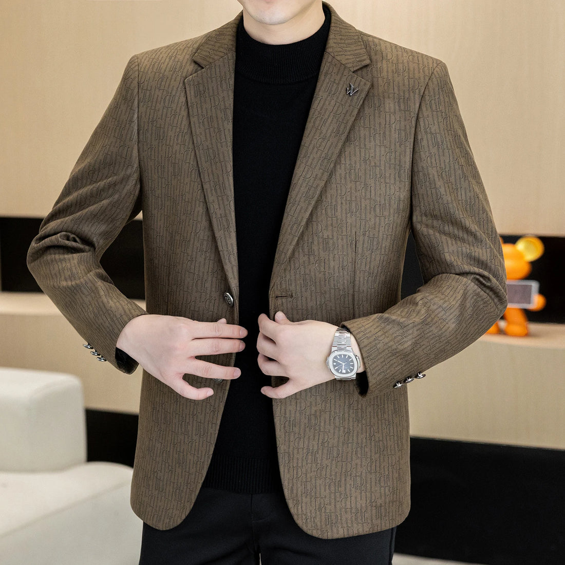 Autumn and winter new men's suits, two-button single-breasted jackets, men's casual business wear, formal wear, and men's suits