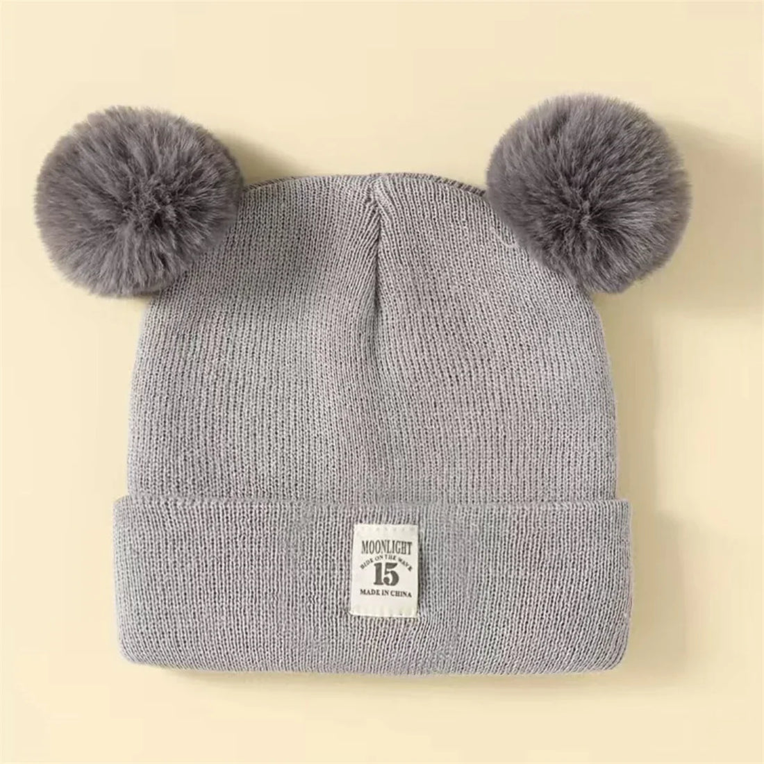 Autumn Winter Baby Warm Knitted Hats With Kids Knit Beanie Hat Solid Color Children Hat For Boys Girls Accessories