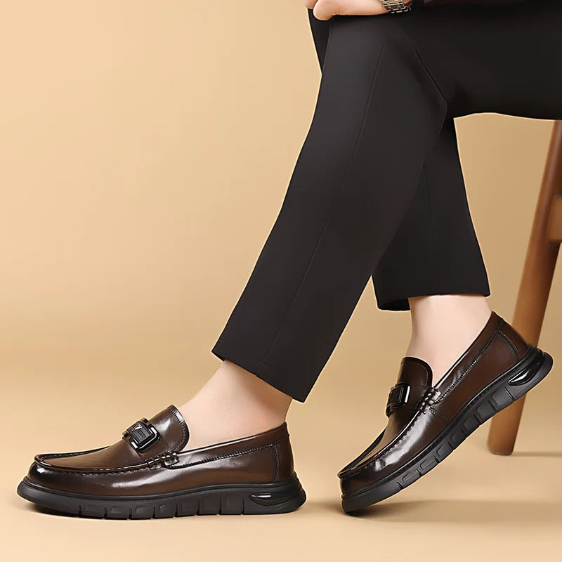 Hot Sale Classic Men's Shoes Wedding Stylish Men Casual Footwear Leather All-match Loafers Man High Quality Male Dress Shoe