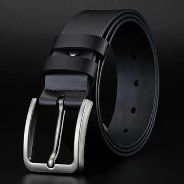 New Business Leisure Men's Belt Trend Alloy Square Buckle Belts Male Famous Brand Luxury Designer PU Leather Jeans Belts for Men