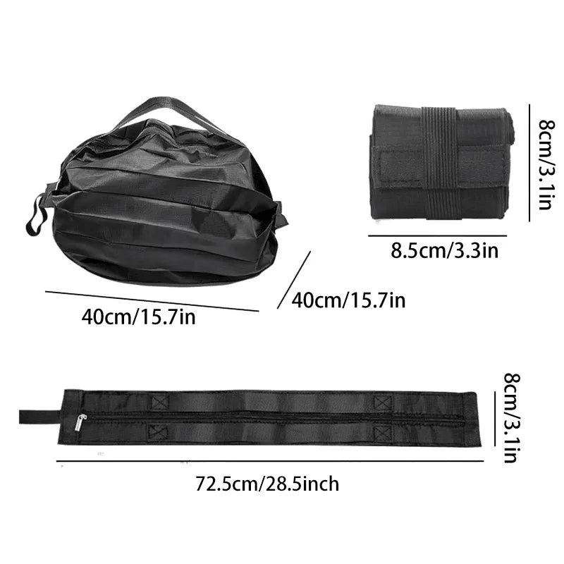 Large Capacity Folding Shopping Bag Eco-Friendly Reusable Portable One Shoulder Handbag For Travel Multipurpose Storage Bag