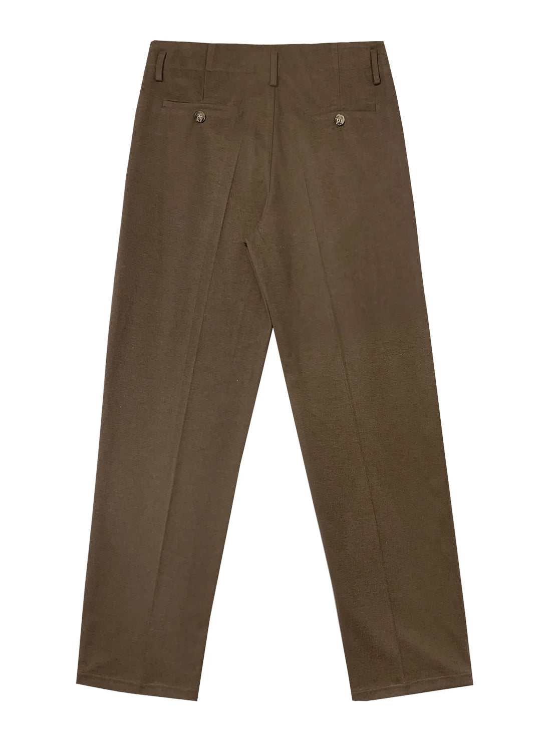 Men's Elegant Tailored Pants High Waist Pleated Button Detail Italian Neapolitan Style Light Business Autumn Winter New Arrival