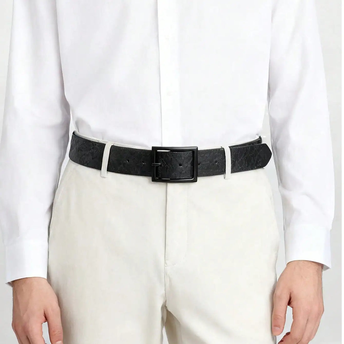 Fashion Leisure Simple Men's Belt High-Quality PU Leather Belt Luxury Metal Pin Buckle Accessory Design Accessory Belt Plus Size