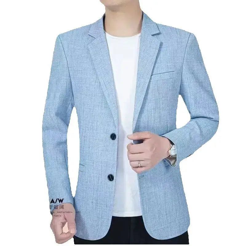 2025 new style suit jacket for middle-aged and young people, business casual, fashionable and handsome, solid color single Weste