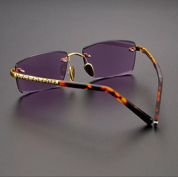 Purple Reading Glasses Woman Crystal Presbyopic Diopter Glass Lens Titanium Frame Readers Eyewear +1.0 +2.0 +2.5 +3.0 +4.0