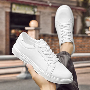 All-match Men's Skate Shoes Genuine Leather Men's Sneakers Breathable Leisure Walk Footwear High Quality Men Casual Driving Shoe