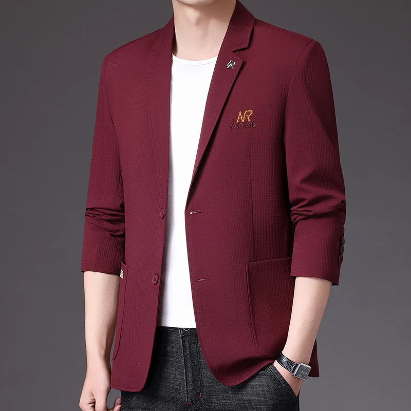 High-end men's fashionable casual suit jackets for spring and autumn, business suit jackets for middle-aged and young people