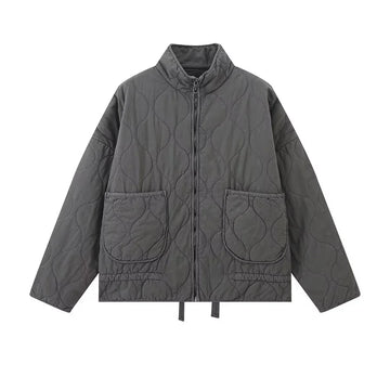 Autumn/Winter New Product Fashion Casual Women's Wear Simple and Versatile Quilted Cotton Clothing