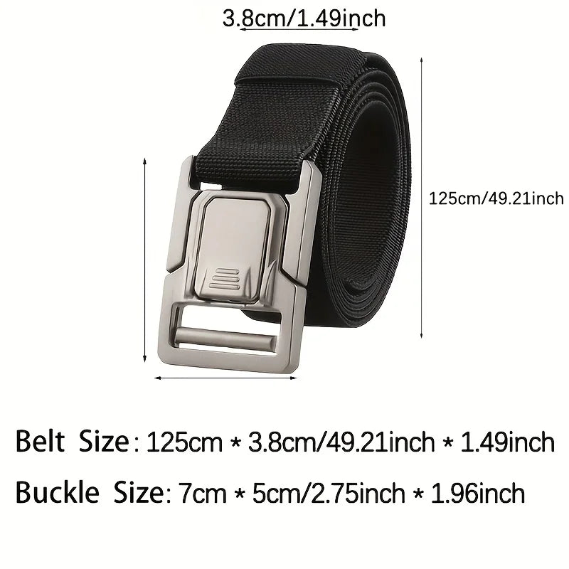 Men's Sports Belt Aluminum Alloy Buckle Nylon Multifunctional Leisure Canvas Waistband Multipurpose Outdoor Belts For Men Women