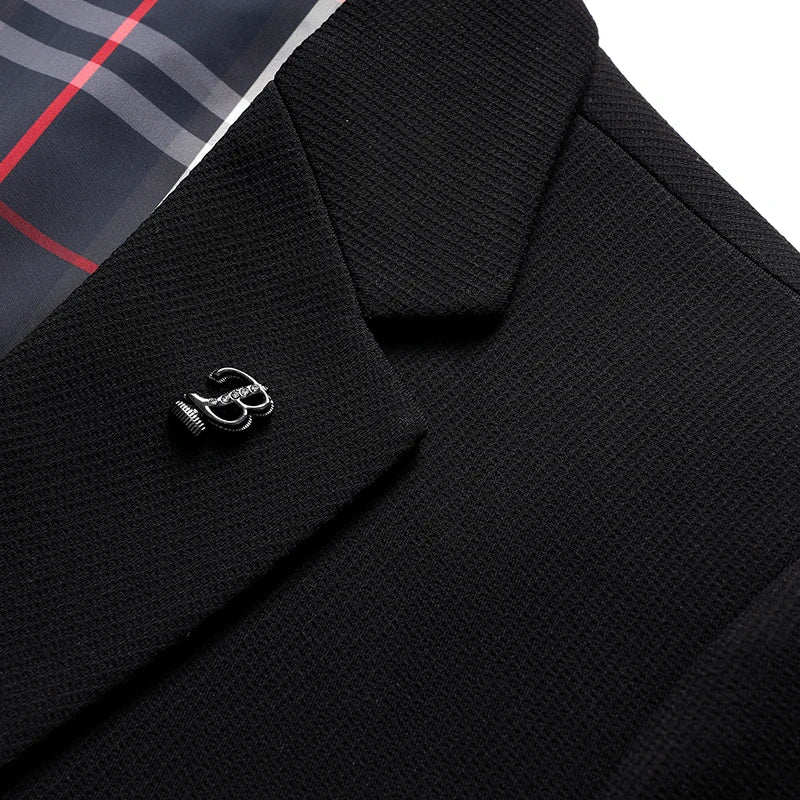 The new autumn and winter single-piece suit from Shanxi is a fashionable and stylish business casual suit for middle-aged and yo