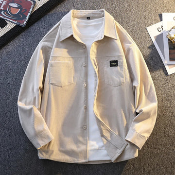 High-quality men's casual business boutique autumn new style wick trendy and fashionable long-sleeved shirt