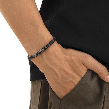 French Retro Natural Stone Braid Adjustable Bracelet Hip Hop Simple Men Bracelet Fashion Jewelry Accessories