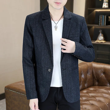 High-quality, fashionable and stylish men's all-purpose business autumn new Korean-style top casual single suit trendy jacket