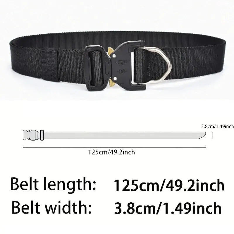 1pc Men's Belt Outdoor Tactical Belt Multi-Function Buckle Nylon Belt High Quality Alloy Buckle Belt Sports Canvas Neutral Belts