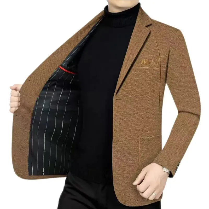 High-end men's casual suit jackets for spring and autumn are versatile and suitable for middle-aged and young men in business