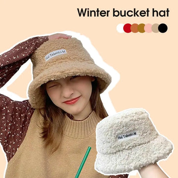 Winter Warm Fleece Bucket Hat For Men Women Fisherman Hat Autumn and Winter Korean Fashion Hat