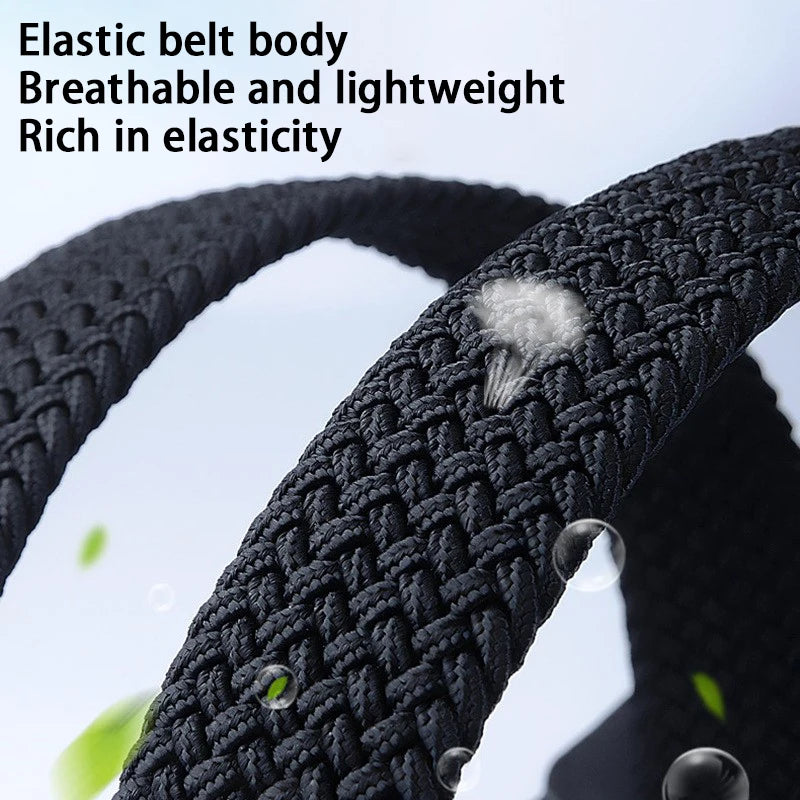 Men'S Casual Woven Elastic Belt For Outdoor Rock Climbing Training Work Men'S Belt Fashion Women'S Belt Paired With Jeans Belt
