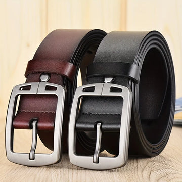 1pcs Fashion Luxury Belt for Men PU Leather Belt Metal Pin Buckle Famous Brand Designer Waist Strap Belts for Jeans Plus Size