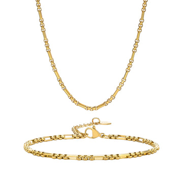 Handmade Clavicle Chain Bracelet for Women, Chic Stainless Steel Link Waterproof Jewelry