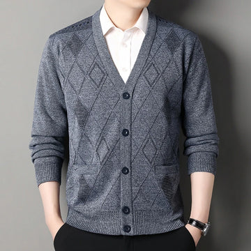 Men's Casual Cardigan Jacket V-neck Sweater Men's Autumn Winter Clothes Button Knit Cardigans Mens Knitting Sweaters Outwear