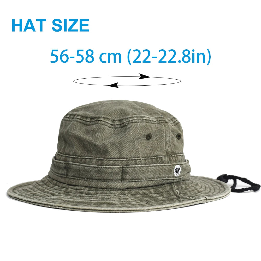 Washed Cotton Bucket Hats Spring Summer Men Women Panama Hat Fishing Hunting Cap Sun Caps Outdoor Sun Hat