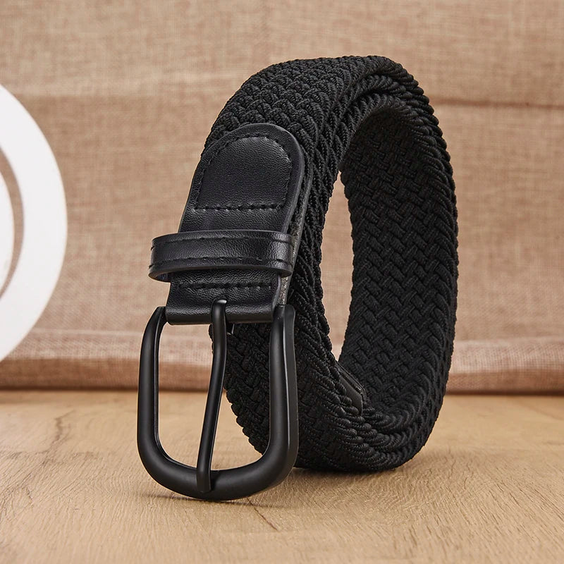 Men'S Casual Woven Elastic Belt For Outdoor Rock Climbing Training Work Men'S Belt Fashion Women'S Belt Paired With Jeans Belt