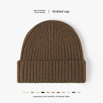 New Cool Women Man Autumn Winter Thick Wool Beanie Hat High Quality Outdoor Earflaps Warm Knitted Beanie Cap Hat For Men Women