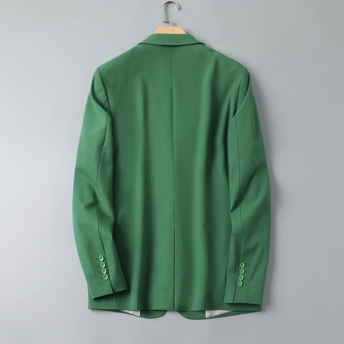 High-quality men's fashionable and stylish business suit solid color casual suit fitted suit set, two-piece outfit + pants