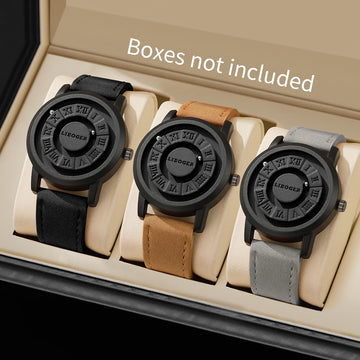 2/3PCS Fashion Roma Dial Men Quartz Watches Casual Leather Strap Wrist Watches Male Clock Reloj Hombre（Without Box）