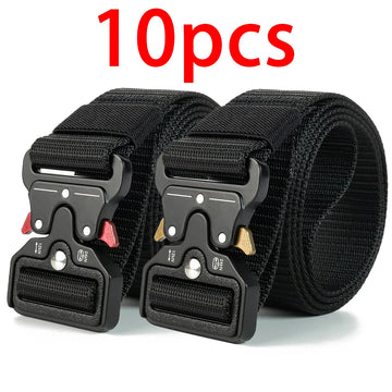 10Pcs Versatile Men's Tactical Belts-Durable, Adjustable Design-For Outdoor Sports Enthusiasts，Pair with Jeans，For Men Women ﻿
