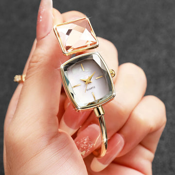 Elegant Square Women Quartz Wristwatch Ladies Fashion Diamond Bracelet Strap Watch Reloj Mujer Girls Clock Gift