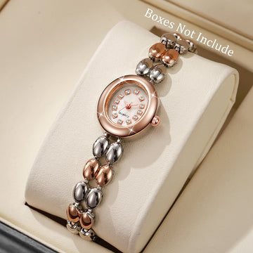 Fashion Rhinestone Women Quartz Watch Elegant Bracelet Strap Wristwatch For Ladies Clock Reloj Mujer（Without Box）