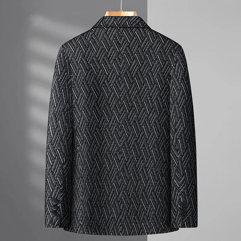 High-end casual and fashionable men's suits for spring and autumn, business and form-fitting middle-aged men's suit jackets