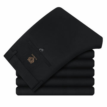 29-42 Men's Summer Thin Fashion Business Casual Suit Pants Long Pants Men's Elastic Straight Sleeve Formal Pants Plus Size