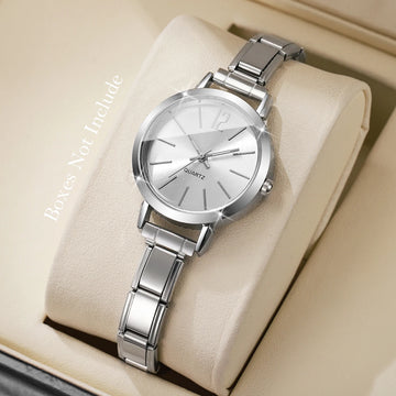 Fashion Simple Alloy Thin Strap Analog Quartz Watches Ladies Casual Arabic Dial Wristwatch Relogio Feminino(Without Box)