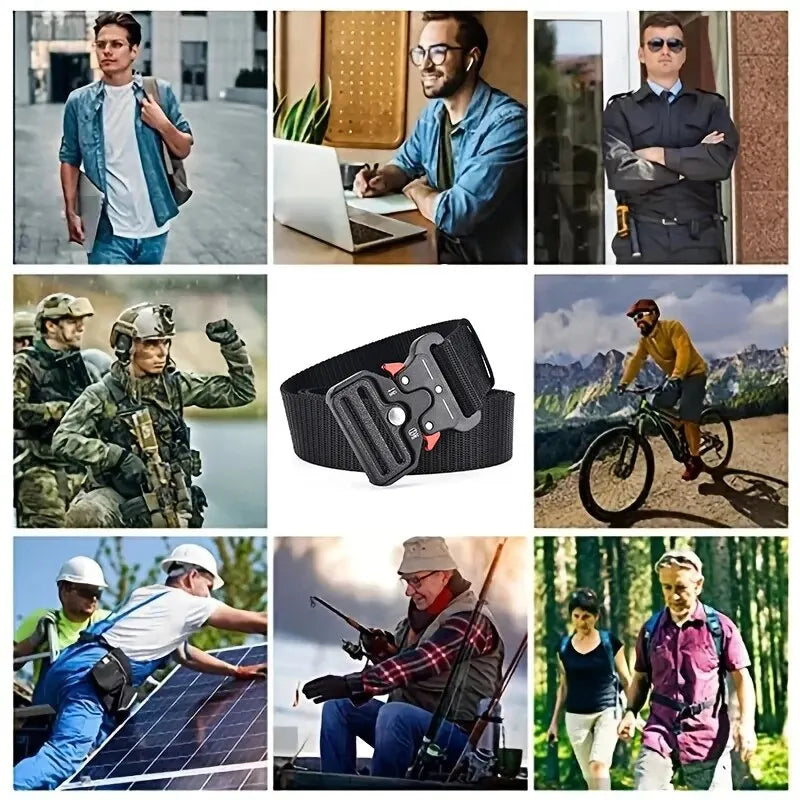 1pc Men's Belt Outdoor Multi Function Belt High Quality Canvas For Nylon Male Luxury Belts Women's Sport Jeans Belt Neutral Belt