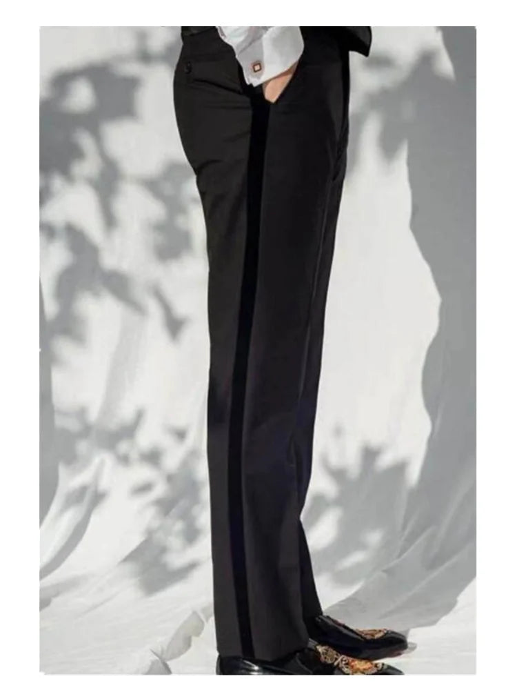 New Men's Suit Pants High Quality Spring Autumn Straight Business Dress Trousers Formal S-5XL Classic Black Trousers Pants