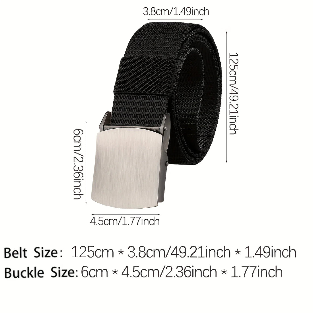 New Men's Tactical Waist Belt Alloy Buckle Casual Canvas Belts With Quick Detachable Outdoor Belt, Outdoor Training Hiking Belt