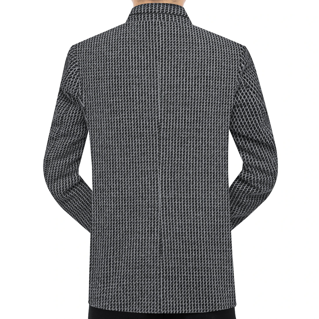 High-quality men's fashionable and stylish new Chenille stand-up collar spring and autumn button-up suit jacket