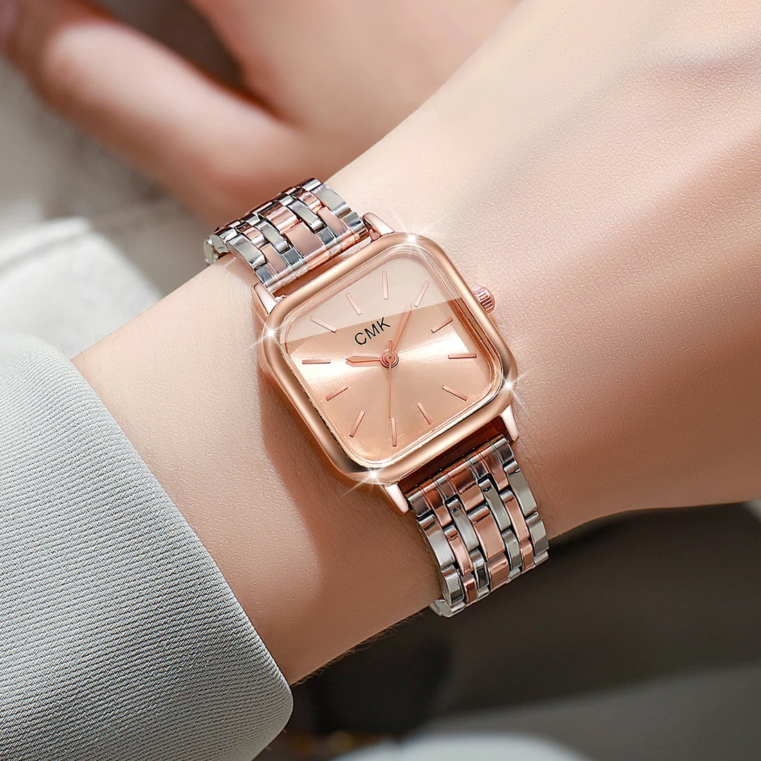 Fashion Square Women Quartz Watch Ladies Casual Alloy Strap Wristwatches Girls Clock Reloj Mujer